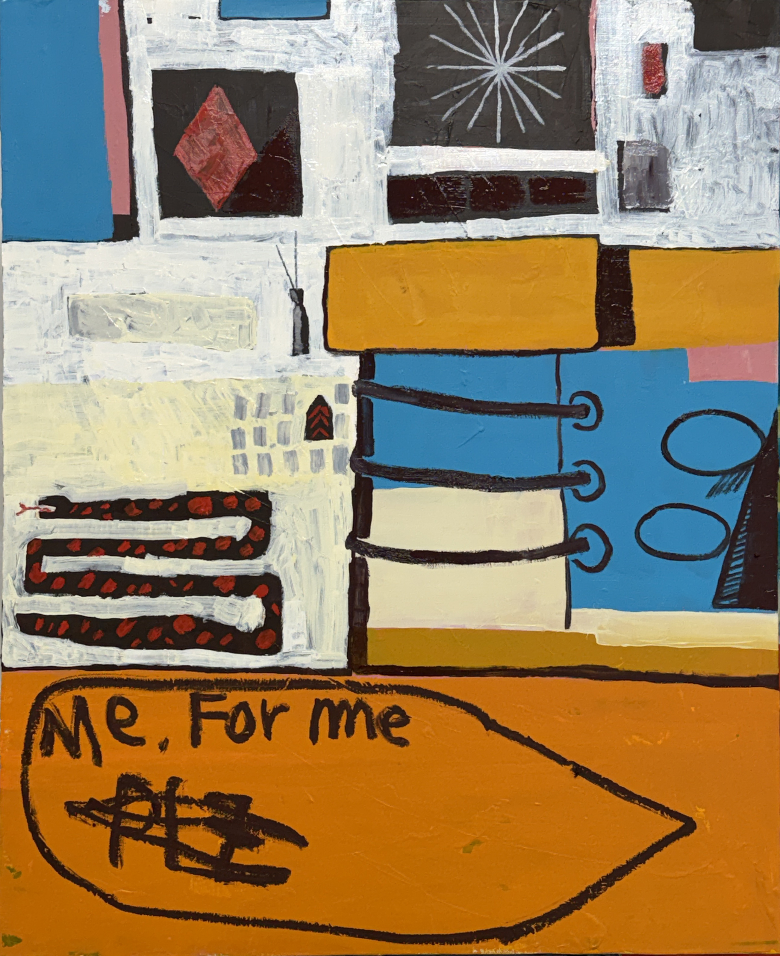 하남-뱀, 2026, Acrylic and oil on canvas, 91x72.7cm