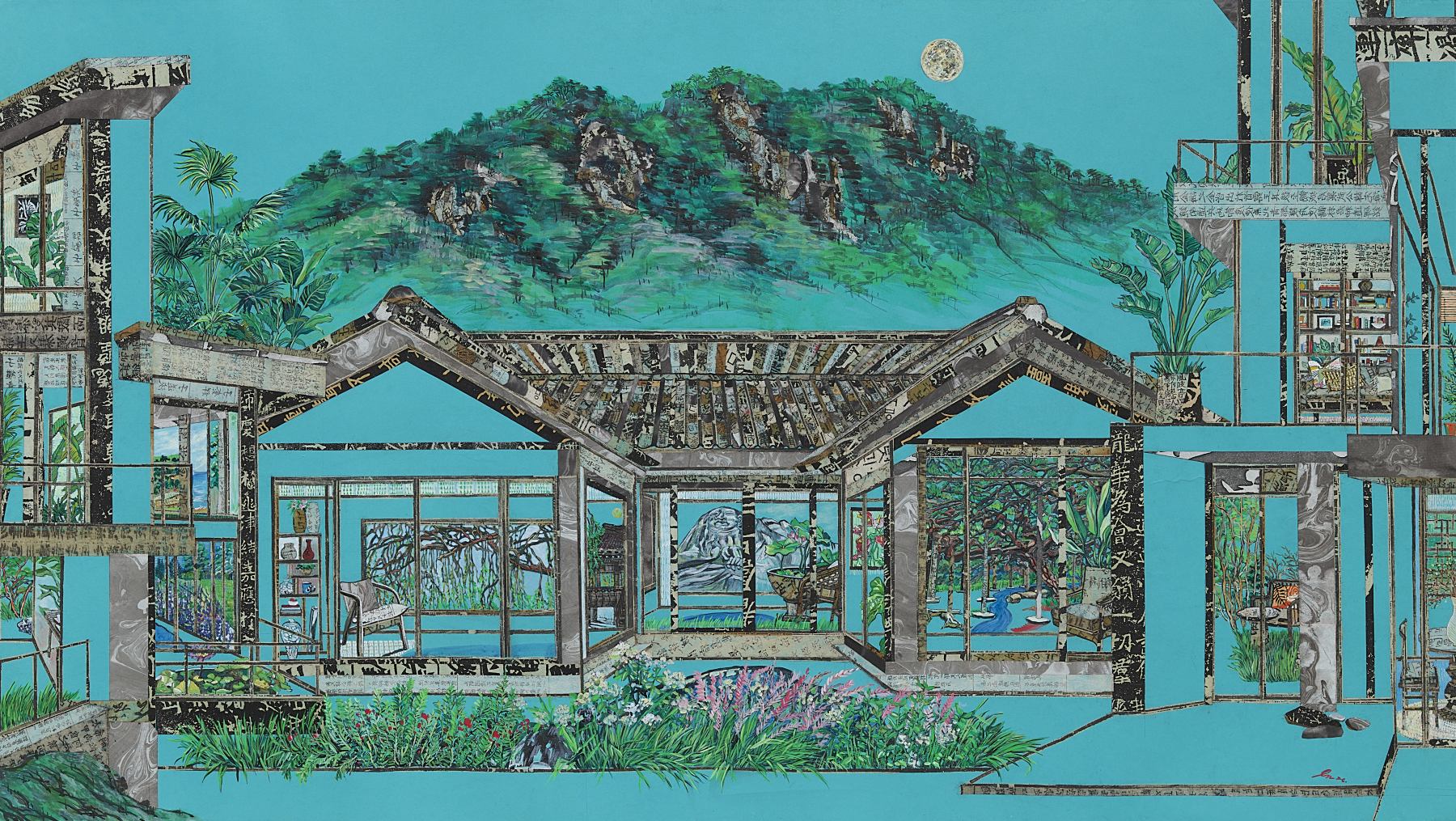 The moment we faced each other 2

2026
Antique book collage, ink, and acrylic on hanji
72×130cm