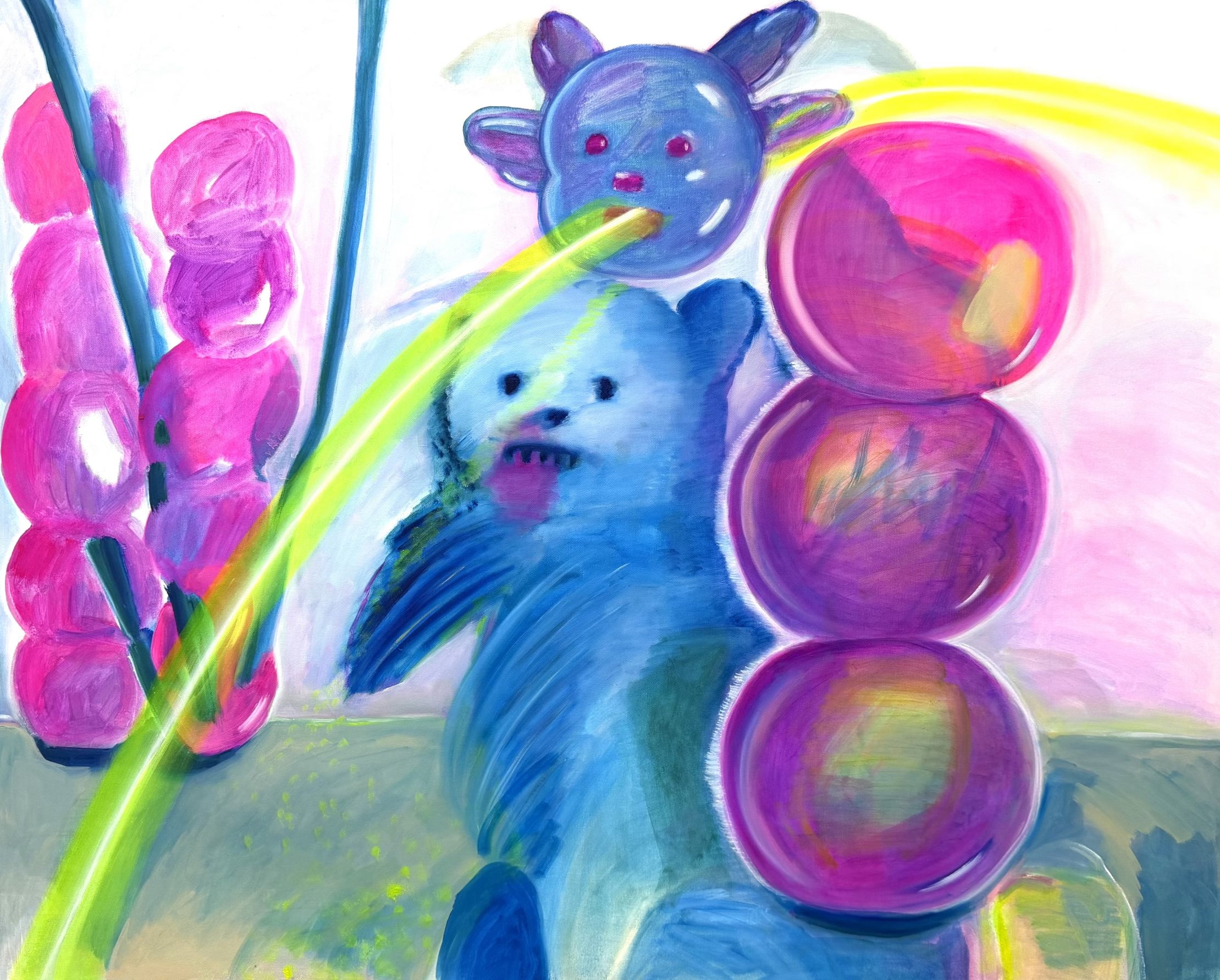 Nameless Fruit and Machine Protect

2026
Oil, acrylic on linen
90.9×72.7×3cm