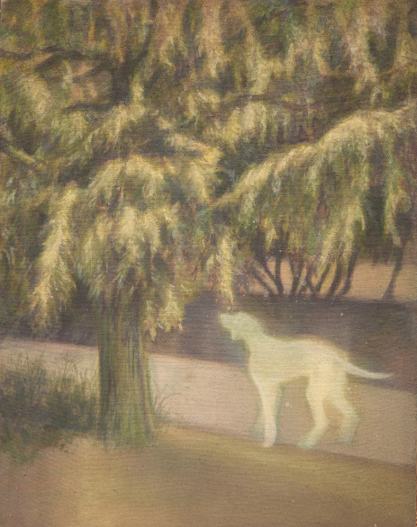 The tree named after

2023
Gouache and pigments on cotton fabric
34.8×27.5cm