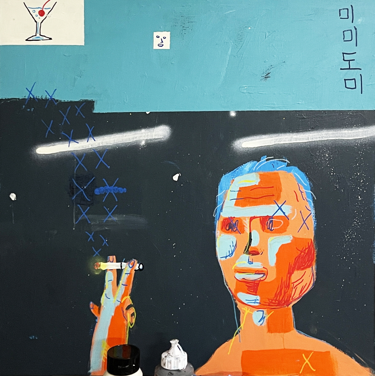 서울, 91x91cm, Mixed Media on Canvas, 2023 