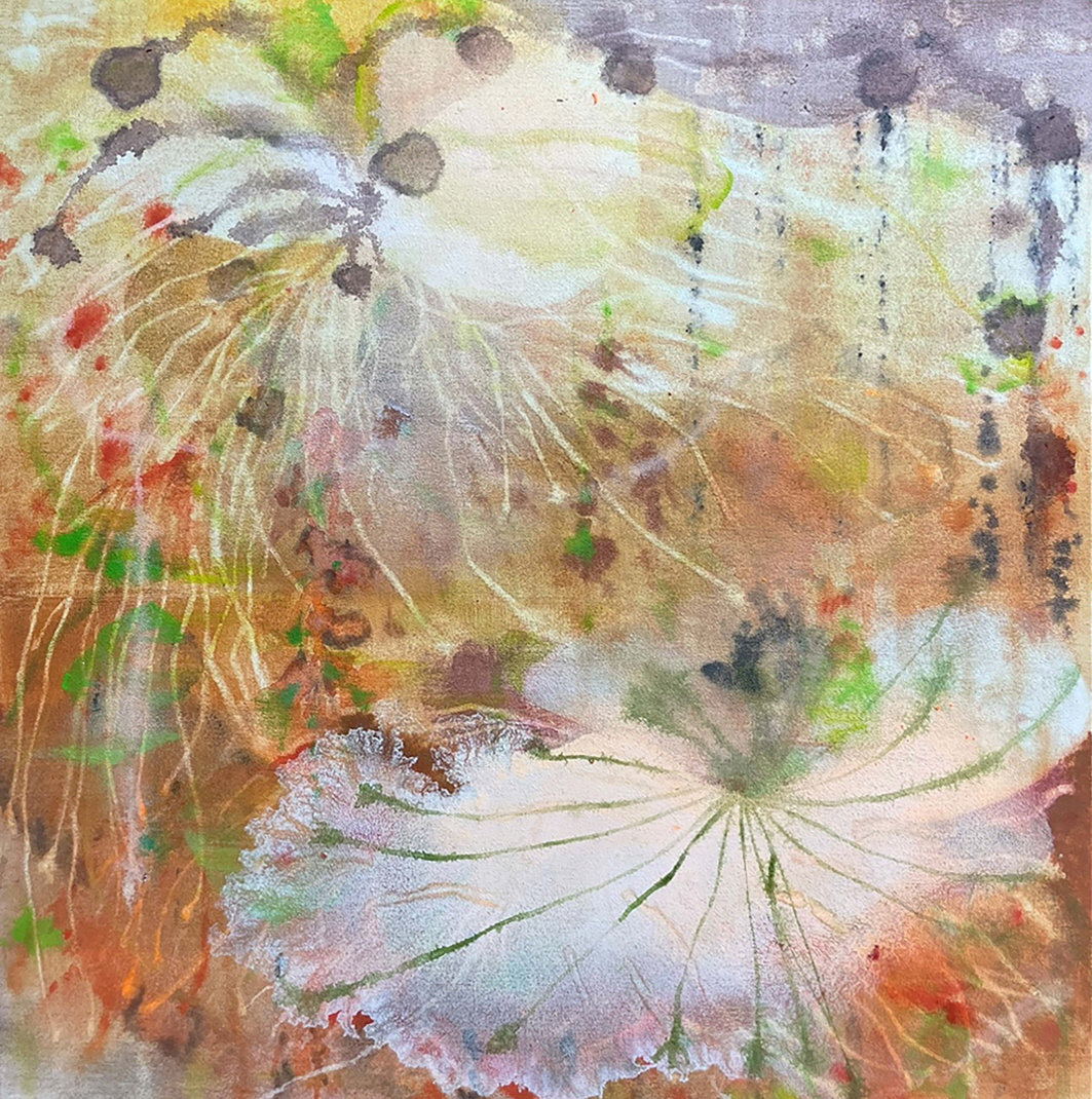 고궁에서_캔버스에 아크릴, 모르타르_73x73cm_2024