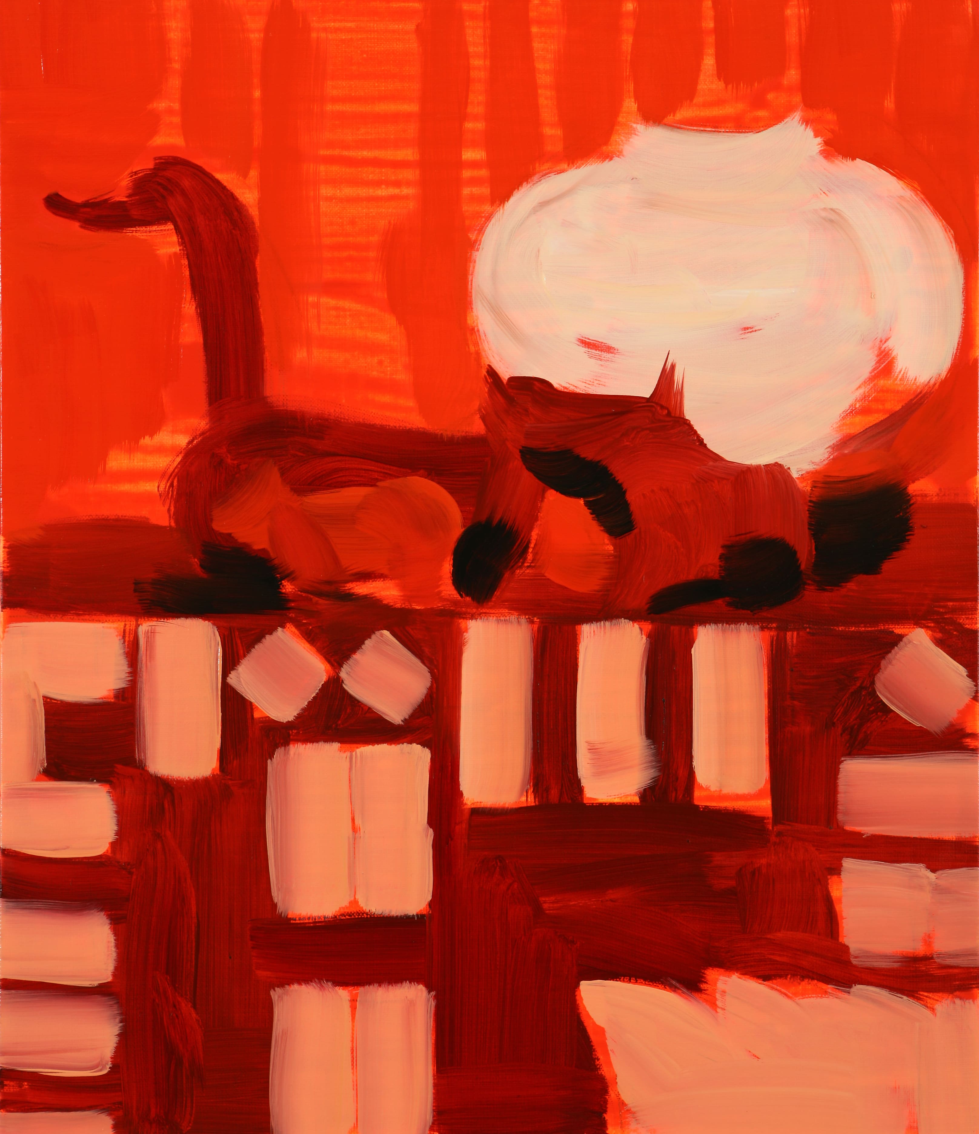 정물 Still Life 202404, acrylic and oil on canvas, 53×45.5cm, 2024