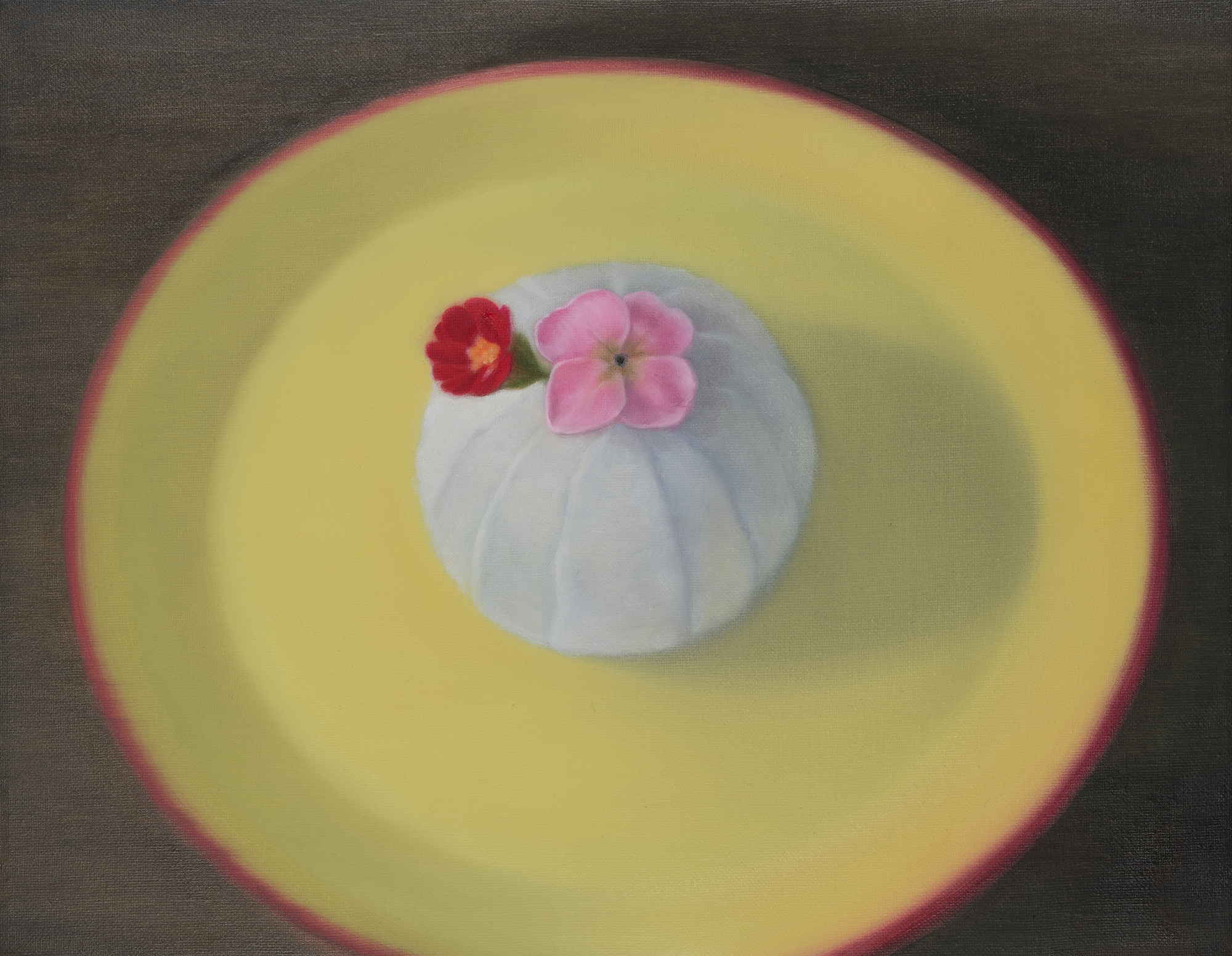 꽃잎 케이크 Flowers on cake, oil on canvas, 27.3x34.8cm, 2024