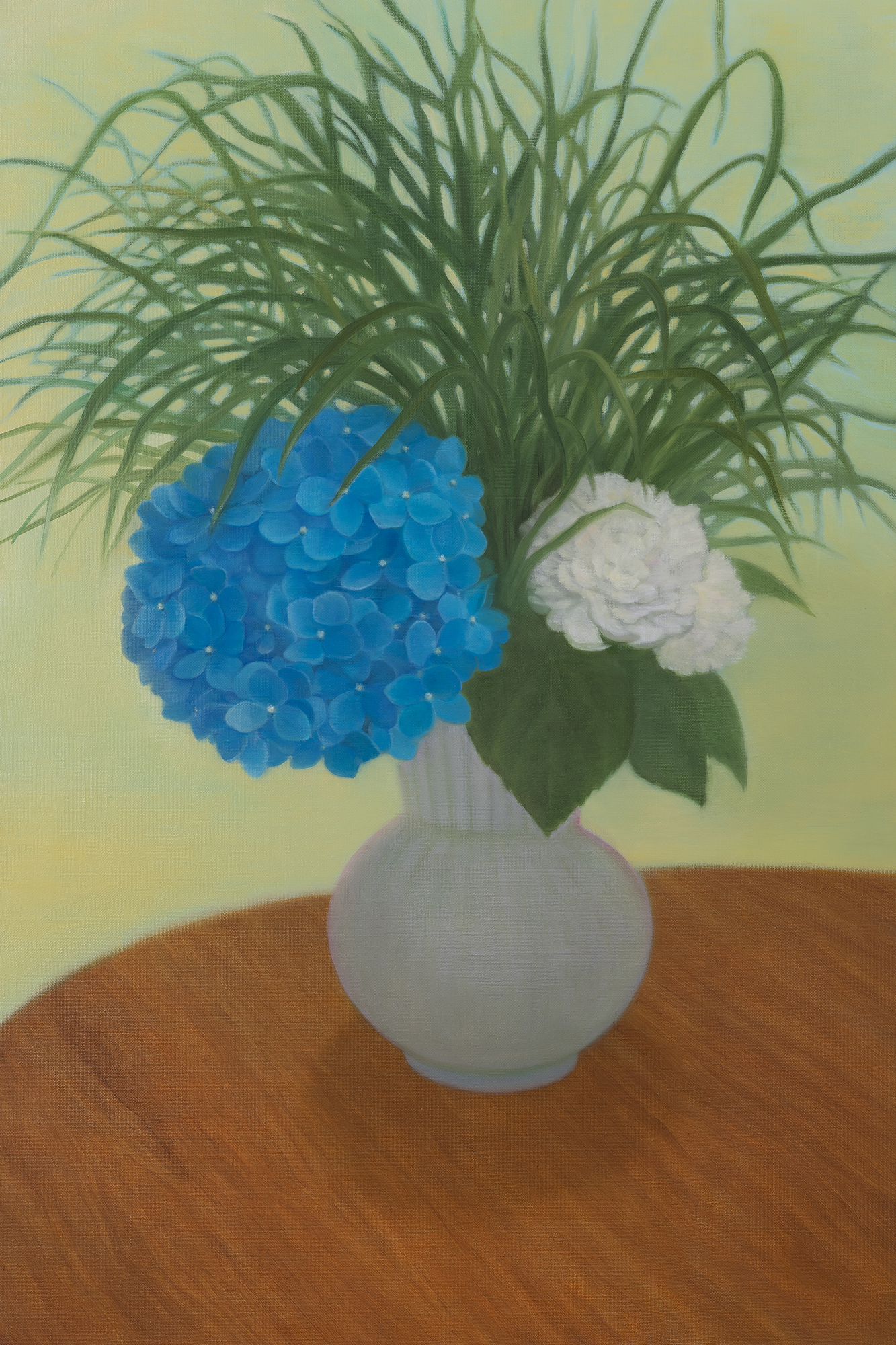 한 송이 수국  Hydrangea, oil on canvas, 90.9x60.6cm, 2024