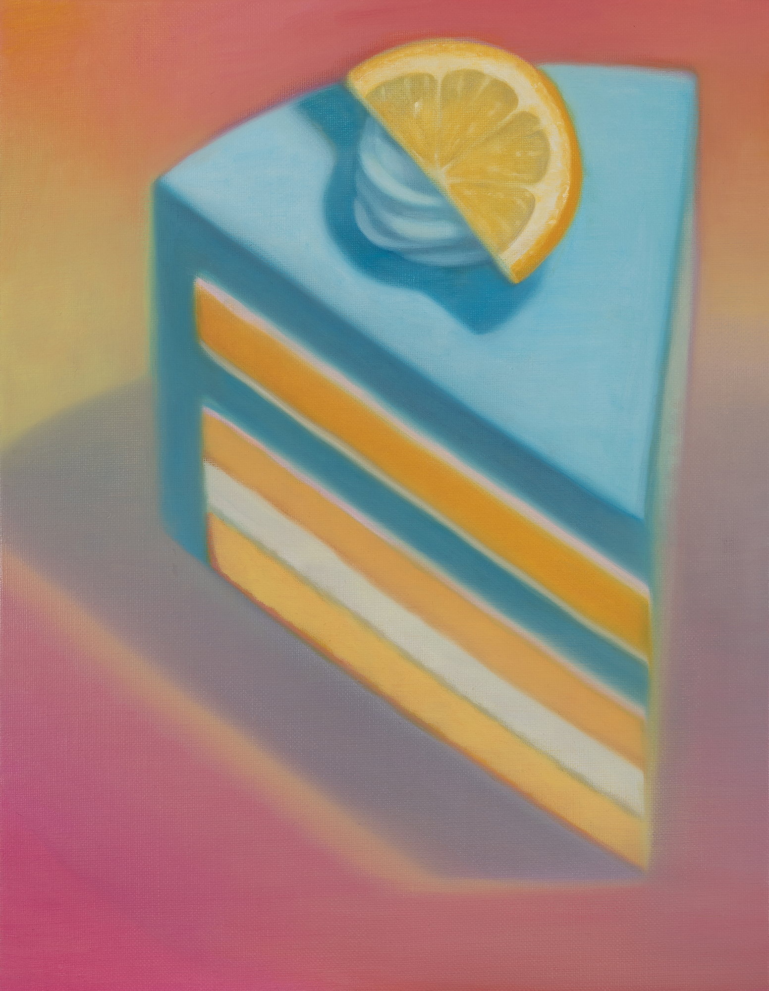 바나나 하루키 레몬케이크 Bnana Haruki lemoncake, oil on canvas, 40.9x31.8cm, 2024