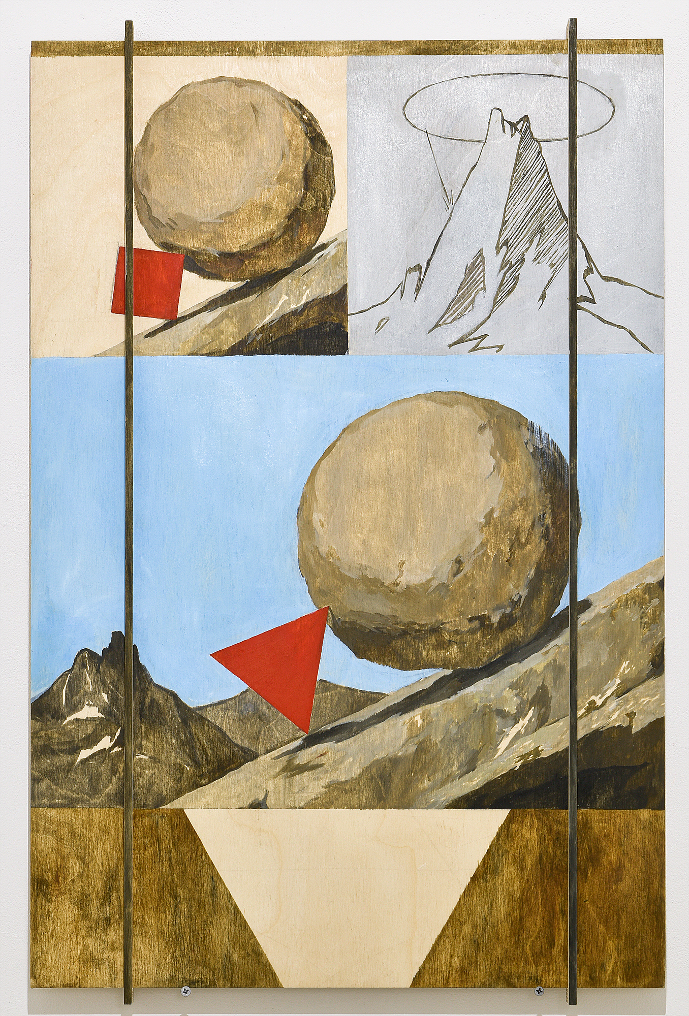 시시포스의 세모, 판넬에 유채, 70x50cm, 2025