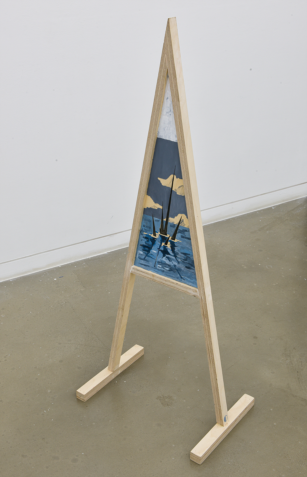 협동 연구 시리즈 / 둘이 하나, 캔버스에 유채, 120x49cm, 2025
