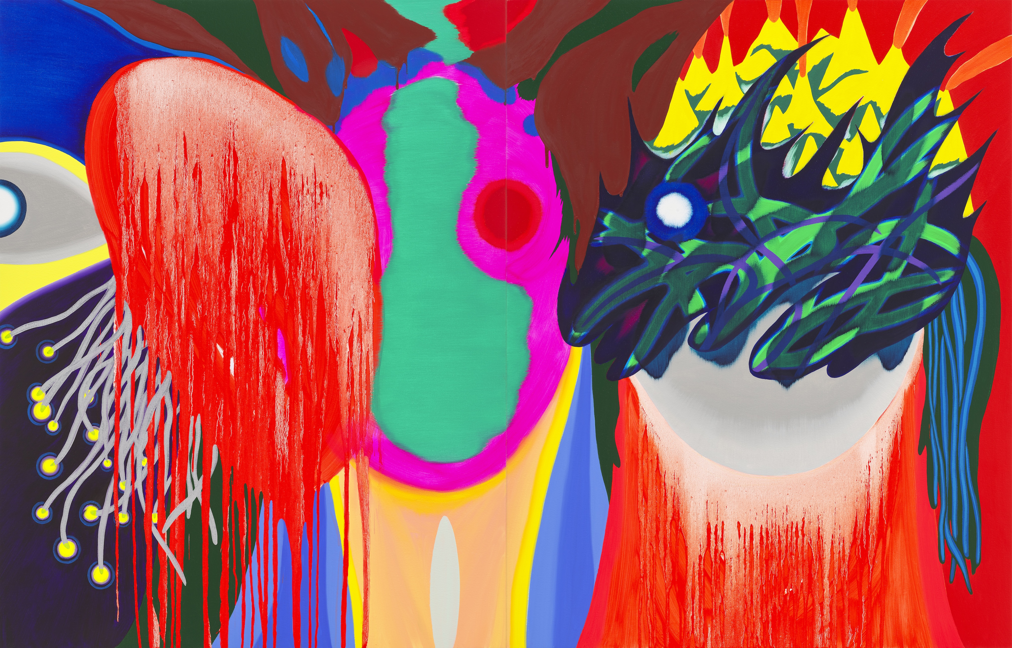 최나무, 위장된 초상 Camouflaged Portrait, Oil on canvas, 116.8x182.2cm, 2025