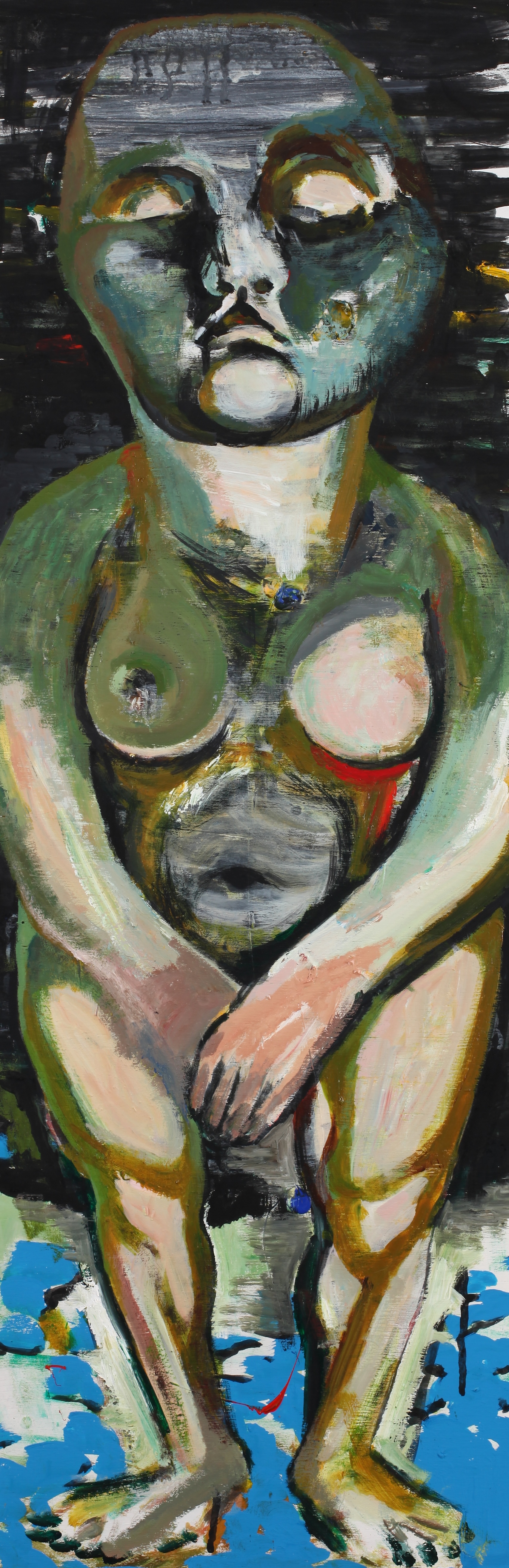 이은경, 관, Acrylic on panel, 95.5x32cm, 2016