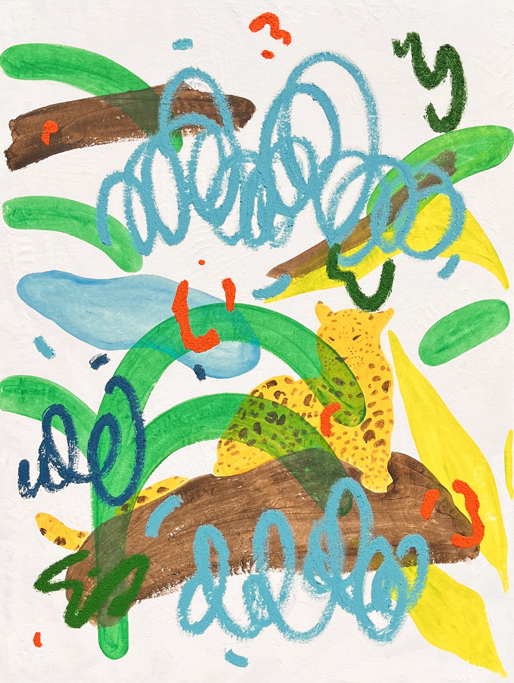 Between Leaves and Patterns #2, Mixed media, 90.9x65.1cm