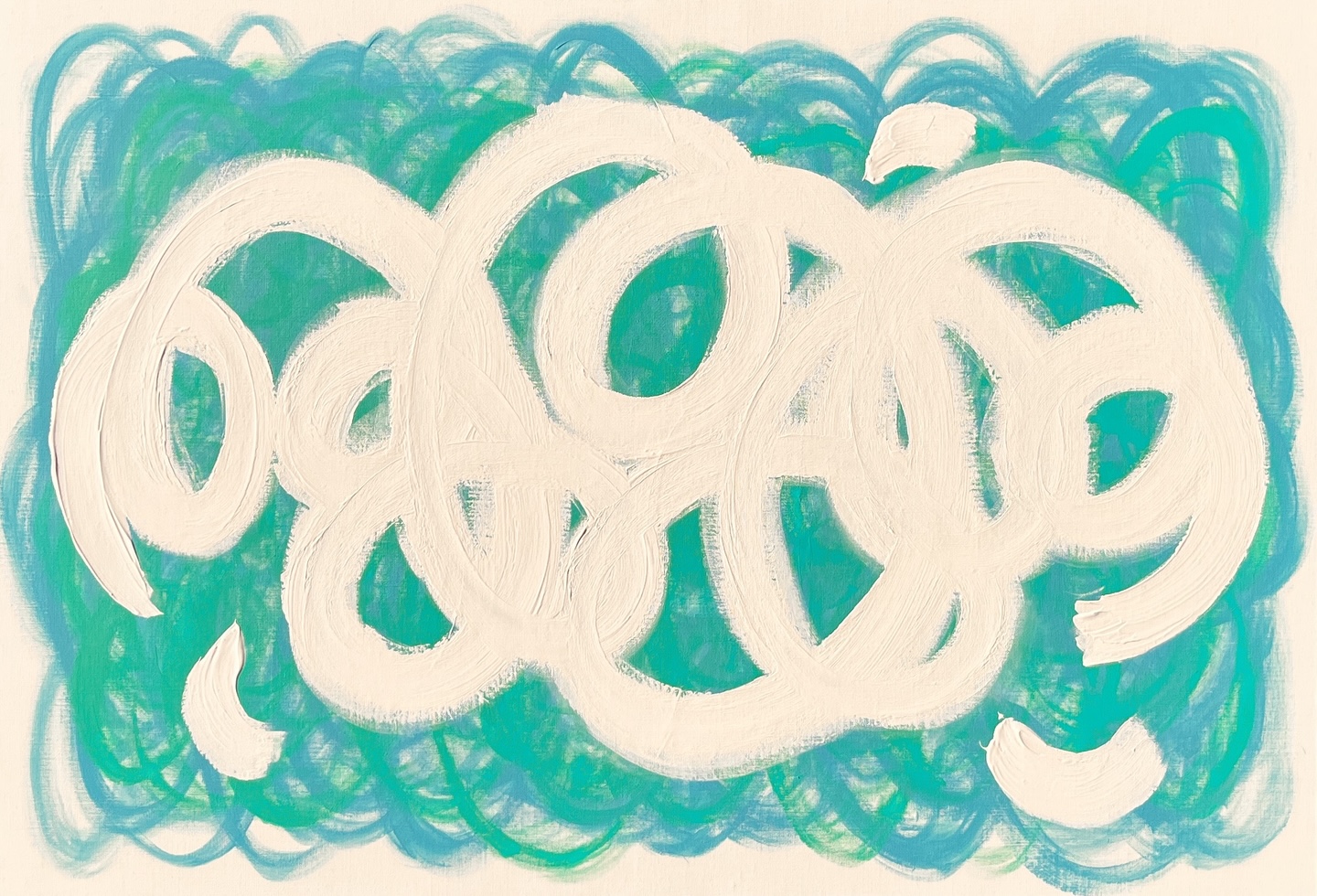 Entangled Colors #1, Acrylic on canvas, 80.3x116.8cm