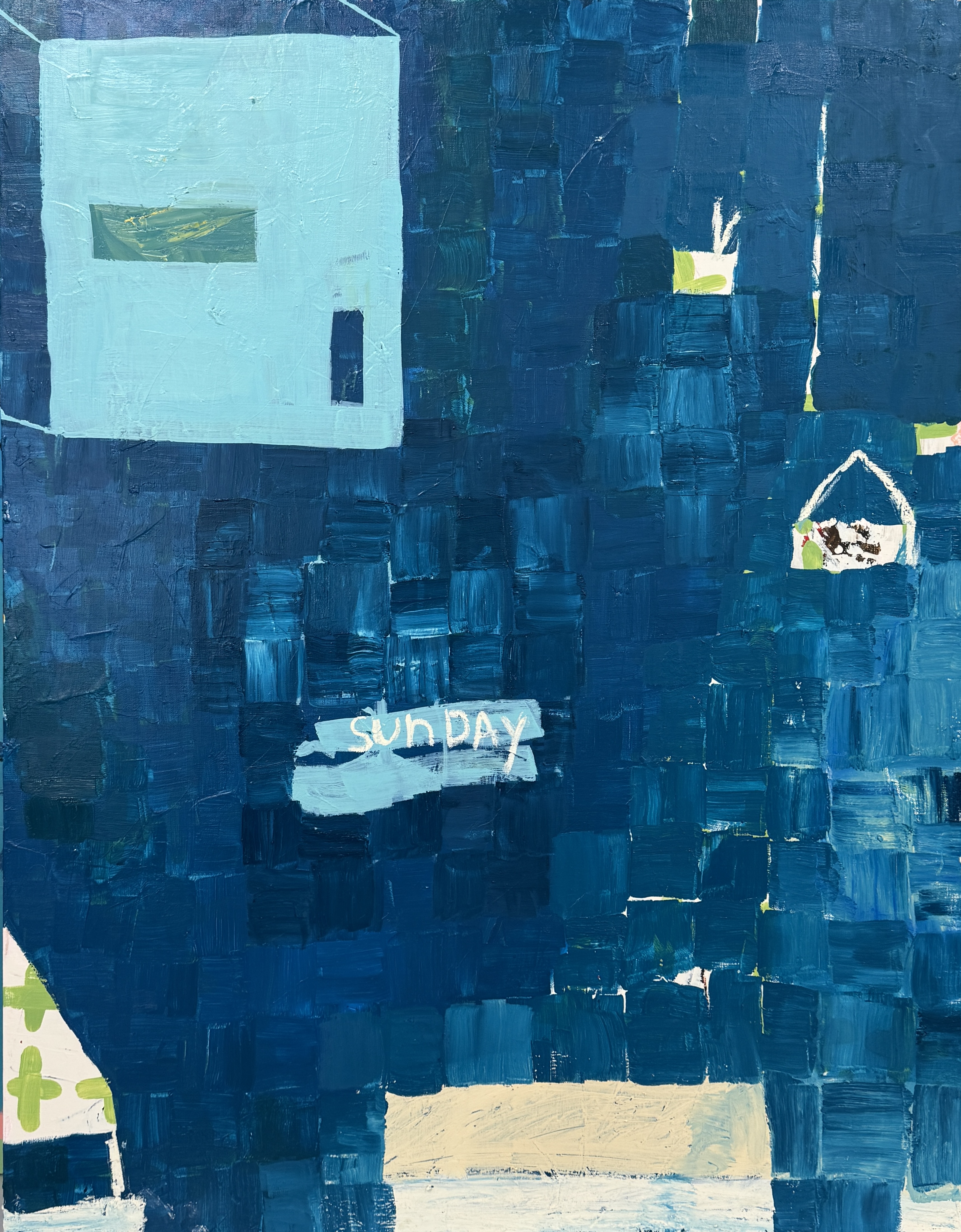 하남 - 일요일, Mixed media (acrylic, oil) on canvas, 116.8x91cm, 2026