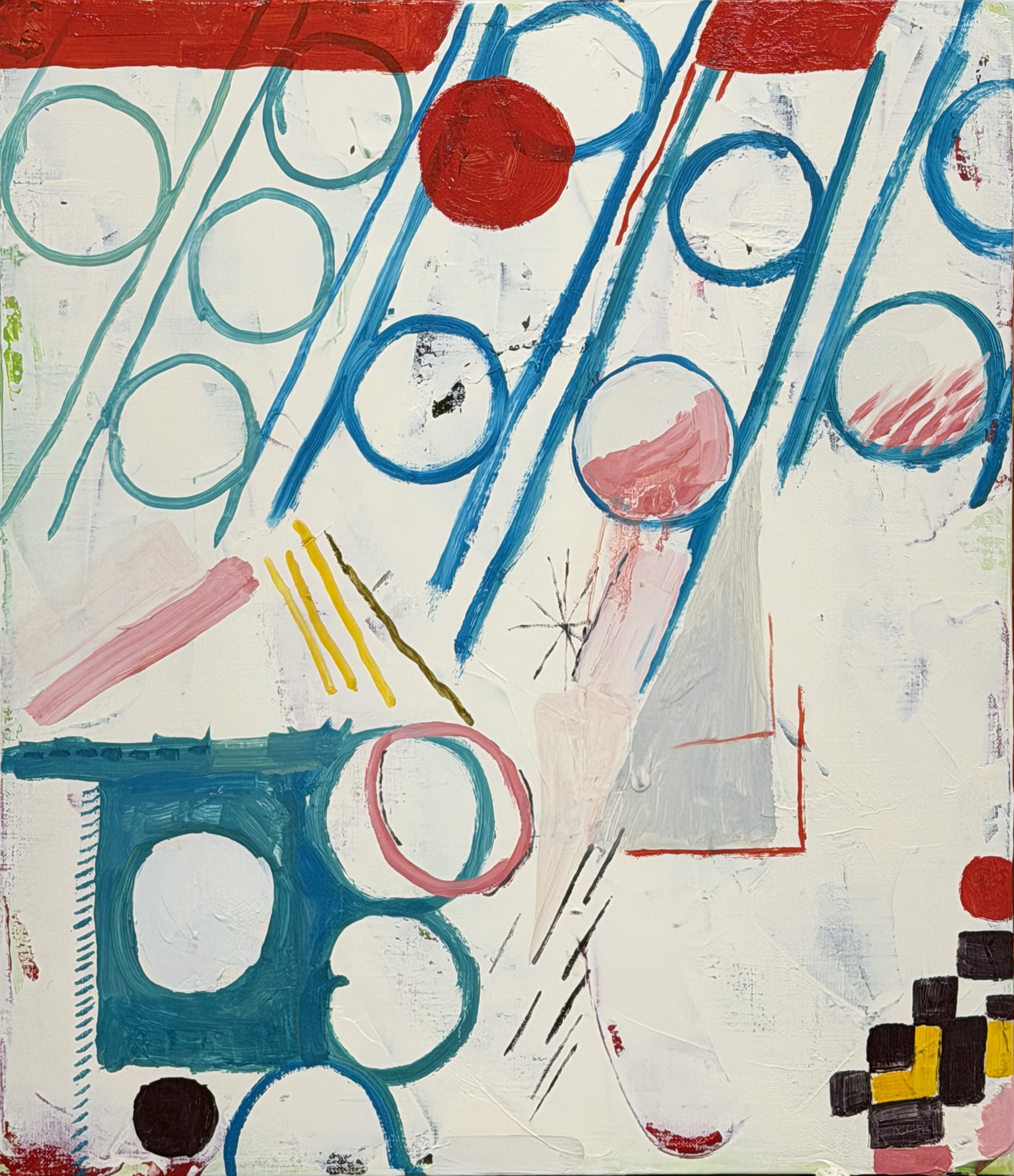 하남 - 자판기, Mixed media (acrylic, oil) on canvas, 53x45.5cm, 2026