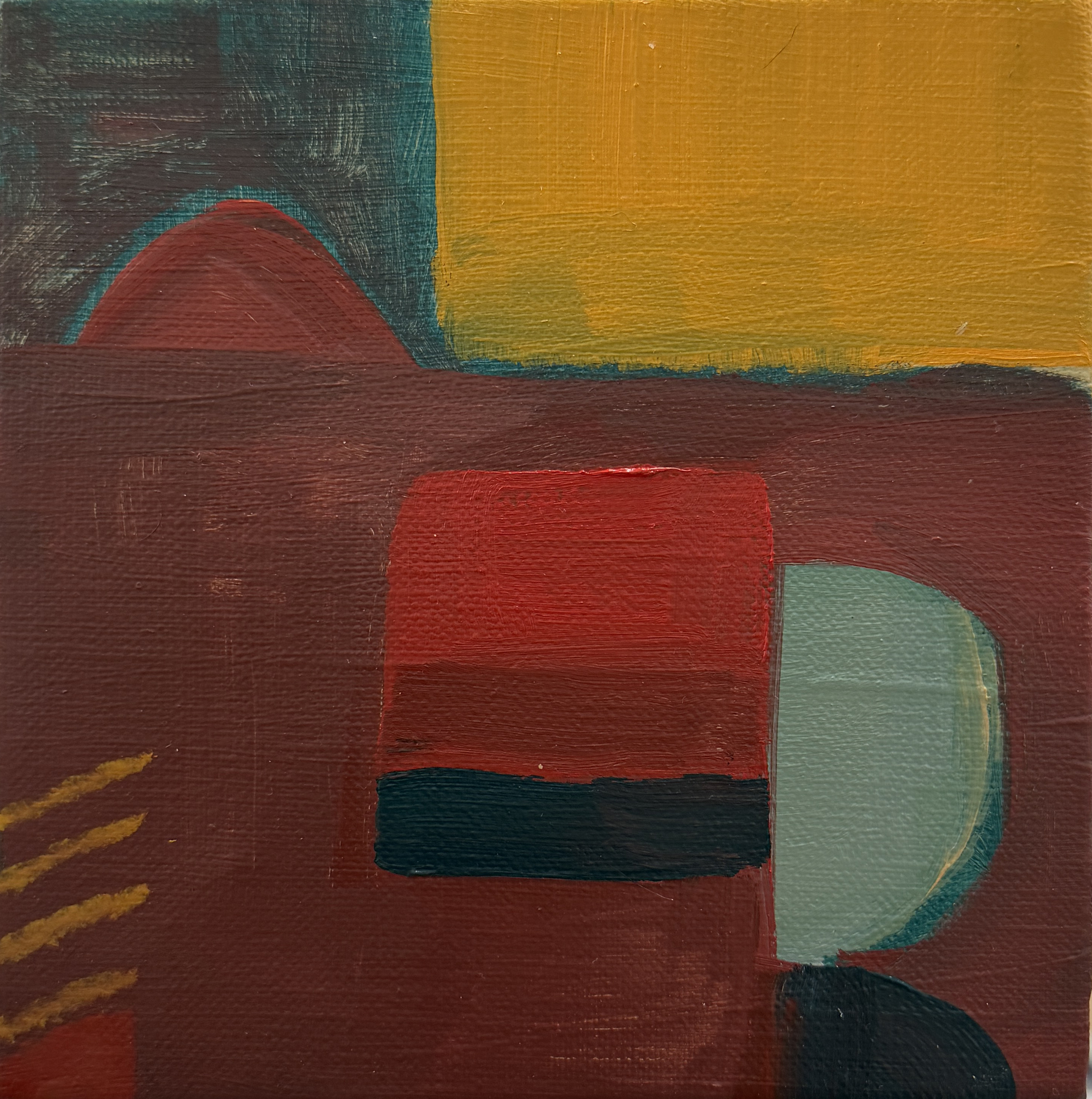 하남 - 무화과 쿠키, Mixed media (acrylic, oil) on canvas, 15.8x15.8cm, 2026