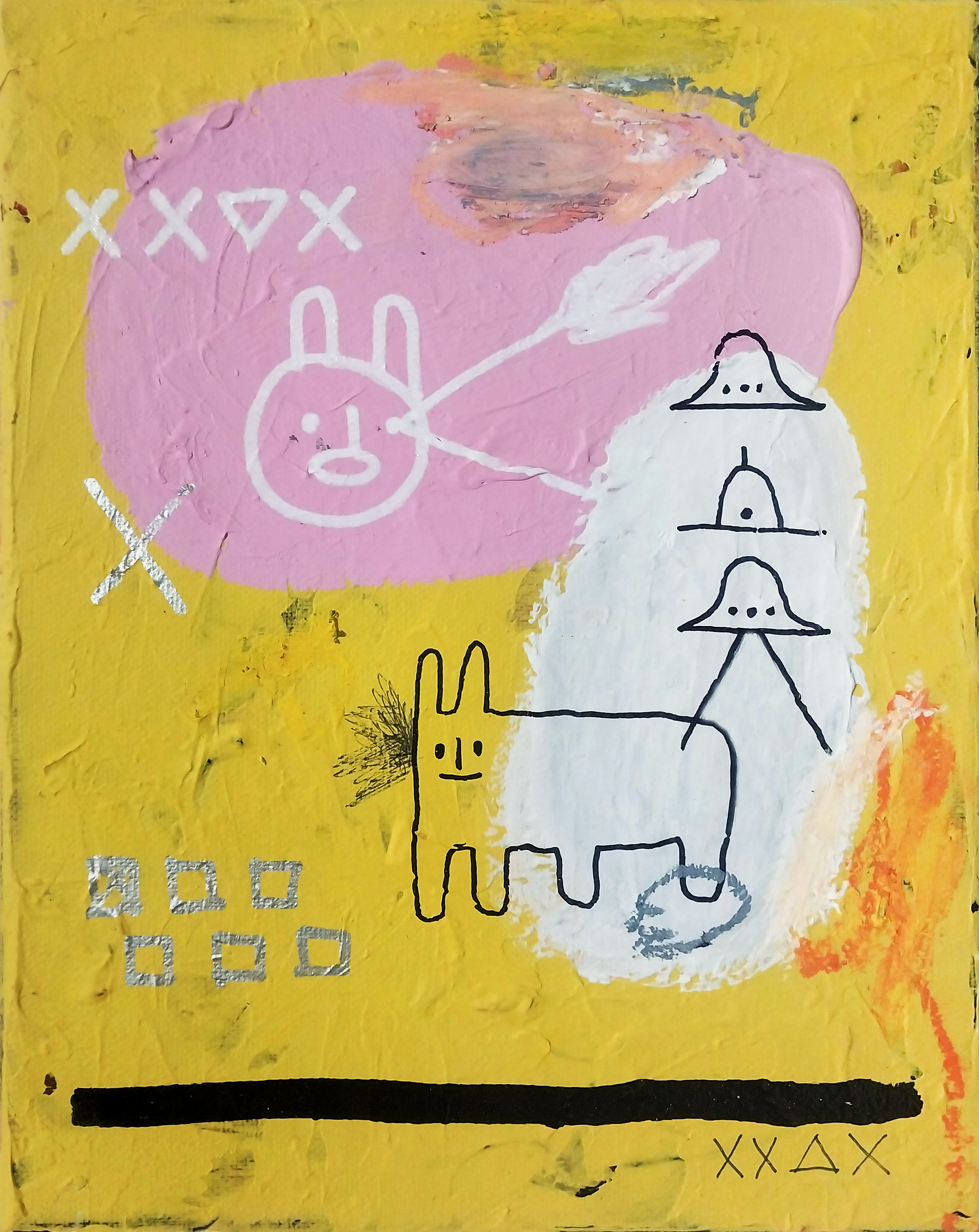 chip. mixed media on canvas 33.4 x 24.2cm (2026)