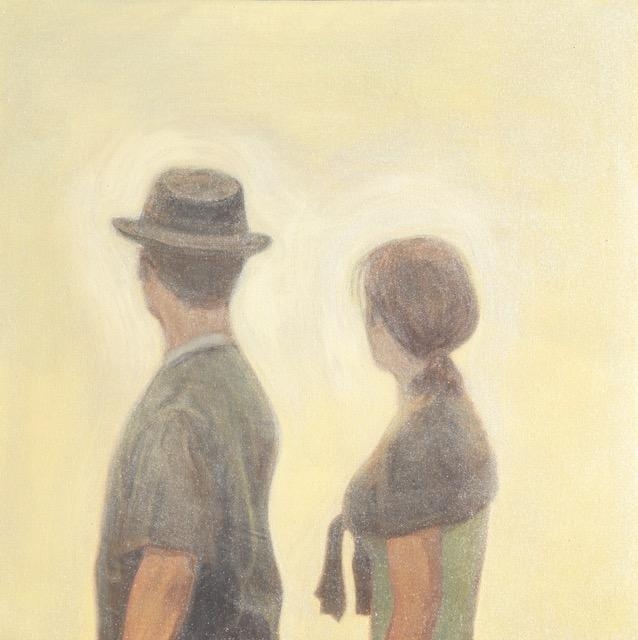 We wait on You, 광목에 과슈, 분채, 은펄, 금펄, 46x46cm, 2026