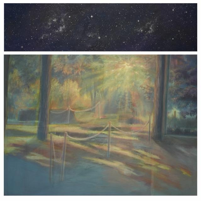 How Great Thou Art (Isaiah 12:5), 광목에 혼합재료, 25.4x100.2cm, 73x100.2cm, 2025