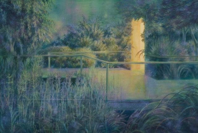 Songs from the outside of time, 광목에 혼합재료, 97x146cm, 2024